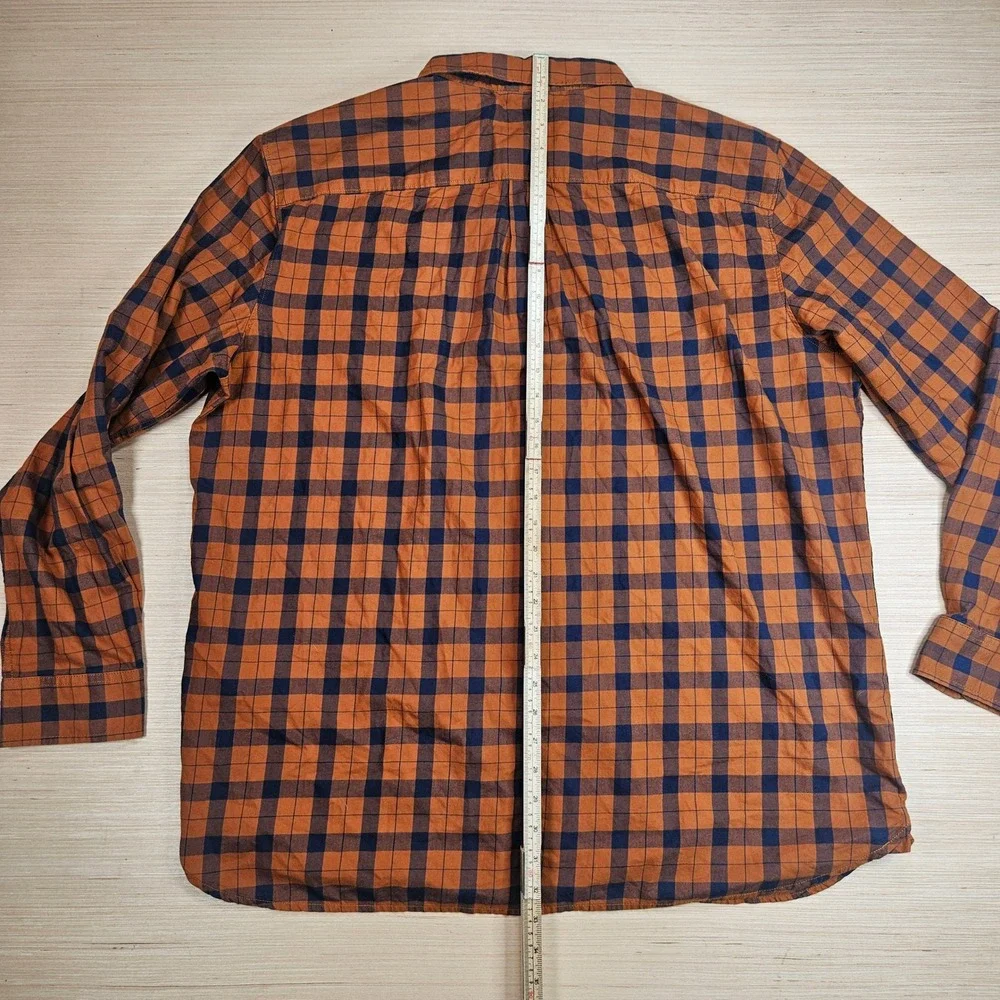 The North Face Button Down Mens XXL Brown Plaid Long Sleeve Outdoor Hiking Shirt